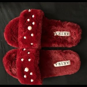 Fluffy slippers
